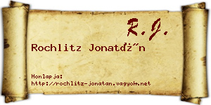 Rochlitz Jonatán névjegykártya